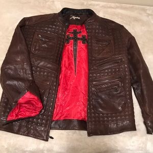 PELLE PELLE DARK RED LEATHER JACKET